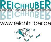 Logo von Reichhuber: Beratung und Planung, Webadresse www.reichhuber.de mit grafischem Element.
