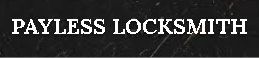 Text reading "PAYLESS LOCKSMITH" on a black background.