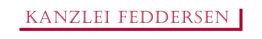 Textlogo mit rotem "KANZLEI FEDDERSEN" und roter Linie darunter.
