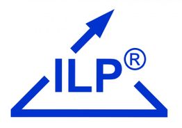 Logo der ILP-Akademie: Blauer Pfeil über einem Dreieck mit der Aufschrift "ILP®".