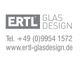 ERTL-Glasdesign Logo mit Telefonnummer und Website: www.ertl-glasdesign.de.
