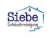 Logo von Siebe Gebäudereinigung mit Hausumriss und blauen Treppenstufen.