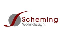 Logo: "Scheming Wohndesign" mit rotem Buchstaben "S" und grauem Kreis im Hintergrund.