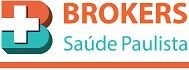 Logo com símbolo de "B" e cruz, texto: Brokers Saúde Paulista.