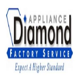 Logo of Diamond Appliance Factory Service with the slogan "Expect a Higher Standard" below.