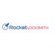 Logo with text: "Rocket Locksmith" and a stylized rocket inside a circle on the left.