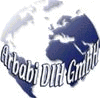 Logo mit Weltkugel und dem Text "Arbabi DIH GmbH" in blauer Schrift.