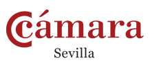 Logo de "Cámara Sevilla" con texto rojo y detalles en negro.