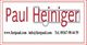 „Paul Heiniger“-Logo, mit Webseite, E-Mail und Telefonnummer: www.fastpaul.com, info@fastpaul.com.