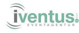 Logo der Eventagentur "iventus" in Türkis und Grau.