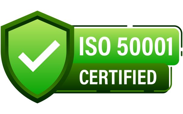 Grünes ISO 50001 Qualitätsmanagement-Zertifizierungsabzeichen