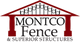 Logo of Montco Fence & Superior Structures with a decorative roof design.