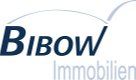 Logo von Bibow Immobilien mit Schriftzug und stilisiertem Bogen.