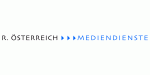 Textlogo: "R. Österreich Mediendienste" mit Pfeilsymbolen dazwischen.