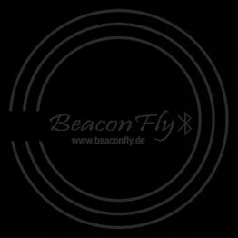 Dreifacher Kreis mit der Aufschrift "Beacon Fly" und "www.beaconfly.de" in der Mitte.