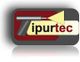 Logo mit Text "ipurtec", stilisierter Spritzpistole und gelbem Dreieck auf dunklem Hintergrund.
