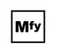 Logo en marco cuadrado con letras "Mfy" en negrita.