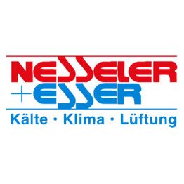 Rotes und blaues Logo mit "Nesseler + Esser" und Text "Kälte, Klima, Lüftung" darunter.