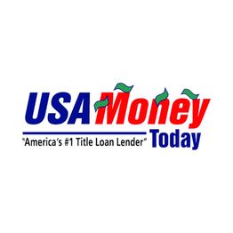 Logo: USA Money Today, “America's #1 Title Loan Lender” in bold blue and red text.