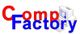 Bunter Schriftzug "Comp Factory" mit einem Computerbild im Hintergrund.