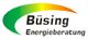 Logo mit grün-gelb-oranger Kurve und Text: "Büsing Energieberatung".