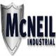 Logo of McNeil Industrial with a metallic shield design.