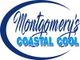 Blue and white logo with "Montgomery's Coastal Cool" in stylized font.