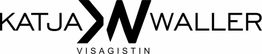 Logo mit Text: "Katja Waller" und "Visagistin" darunter.