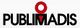 Logo de PUBLIMADIS con letras negras y un ícono rojo arriba de la letra "M".