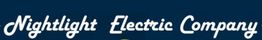 "Nightlight Electric Company" text in white on a dark blue background.