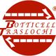 Logo rotondo rosso con testo "Botticelli Traslochi" e frecce bianche.