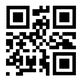 Codice QR bianco e nero su sfondo bianco.
