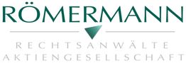 Logo mit Text "Römermann Rechtsanwälte Aktiengesellschaft" und einem grünen Dreieck.