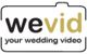Logo mit "wevid your wedding video" in Schwarz und Gold, umrandet von einer stilisierten Kamera.