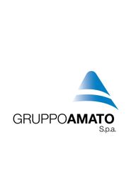 Logo di Gruppo Amato S.p.a., con triangolo blu stilizzato su fondo bianco.