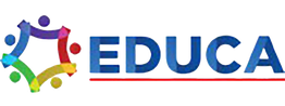 Logotipo de EDUCA con figuras humanas en círculo de colores.