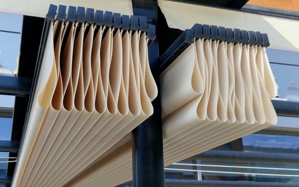 Eingeklappte Markise