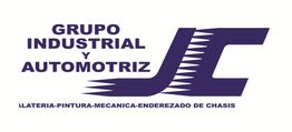 Logo de Grupo Industrial y Automotriz JC: latería, pintura, mecánica, enderezado de chasis.
