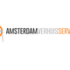 Logo van Amsterdam Verhuis Services met oranje en grijze elementen.