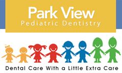 Park View Pediatric Dentistry logo with colorful children figures holding hands.