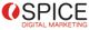 SPICE Digital-Marketing-Logo mit stilisiertem rotem Chili-Symbol links neben dem Text.