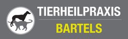 Logo der Tierheilpraxis Bartels mit Silhouetten von Hund und Katze auf grauem Hintergrund.