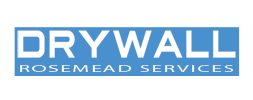 Blue logo with text: "DRYWALL ROSEMEAD SERVICES".