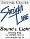 Technic Center Schriftzug "Straight Line", Sound & Light, Stollberg, Kontaktdaten unten.