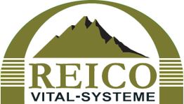 Logo von Reico Vital-Systeme mit grünem Bergmotiv und Schriftzug darunter.