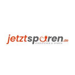 Logo von "jetztsporen.de" mit Slogan "VERGLEICHEN & SPAREN" in Orange und Grau.