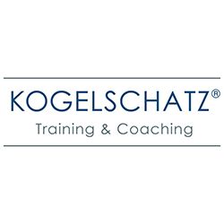 Logo mit Text "Kogelschatz Training & Coaching" in Blau auf weißem Hintergrund.