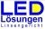 Logo mit blauem Text "LED Lösungen" und gelben Kreis im "D". Darunter: "Linsengericht".