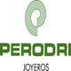 Logotipo verde de Perodri Joyeros con letra estilizada.