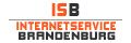 Logo mit den Buchstaben "ISB" und dem Text "Internetservice Brandenburg" in Schwarz und Orange.